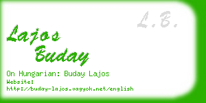 lajos buday business card